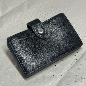 REBECCA MINKOFF Accordian Card Case Black Leather